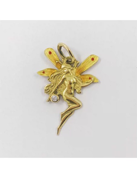 Colgante hada en oro 18kt