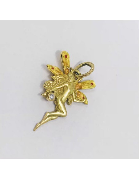 Colgante hada en oro 18kt