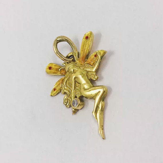 Colgante hada en oro 18kt