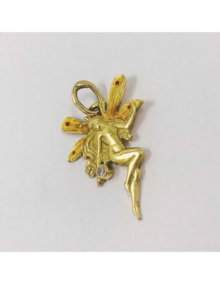 Colgante hada en oro 18kt
