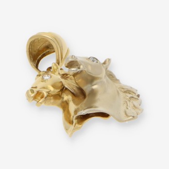 Colgante de caballos en oro 18kt 2