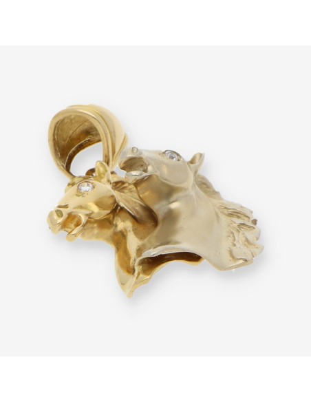 Colgante de caballos en oro 18kt