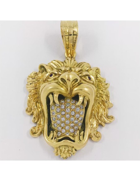 Cabeza LeÃ³n en oro 18kt