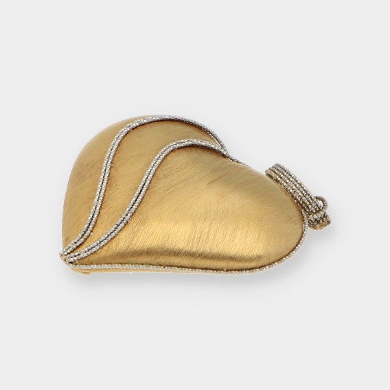Colgante corazÃ³n de oro blanco y amarillo 18kt