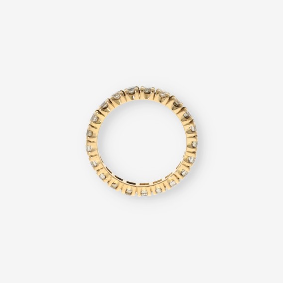 Sortija alianza de oro con brillantes