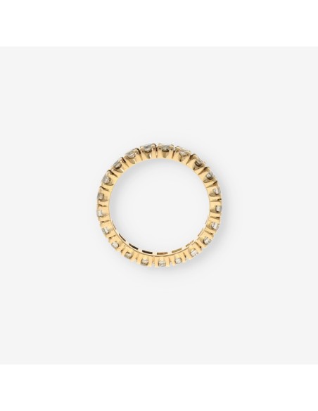 Sortija alianza de oro con brillantes