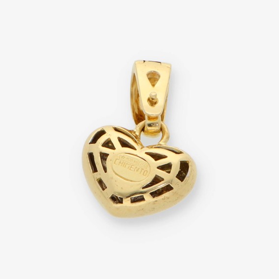 Colgante Chimento corazÃ³n en oro blanco 18kt con brillantes.
