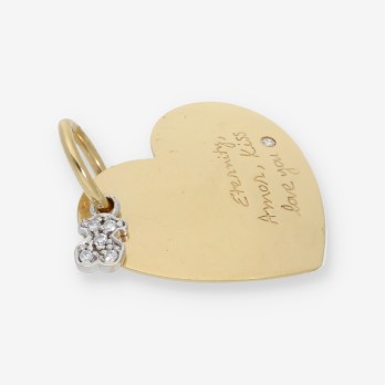 Colgante corazÃ³n Tous en oro18kt y brillantes 2