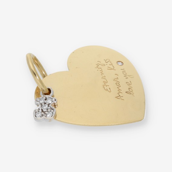 Colgante corazÃ³n Tous en oro18kt y brillantes