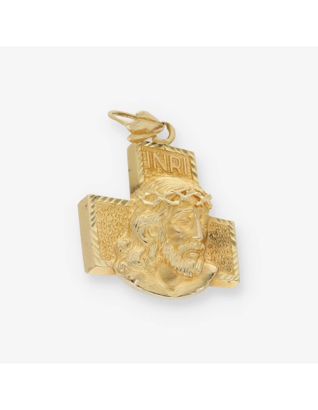 Colgante cristo con la cruz en oro 18kt