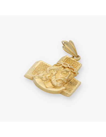 Colgante cristo con la cruz en oro 18kt