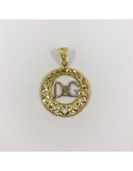 Colgante en oro amarillo y blanco de D&G