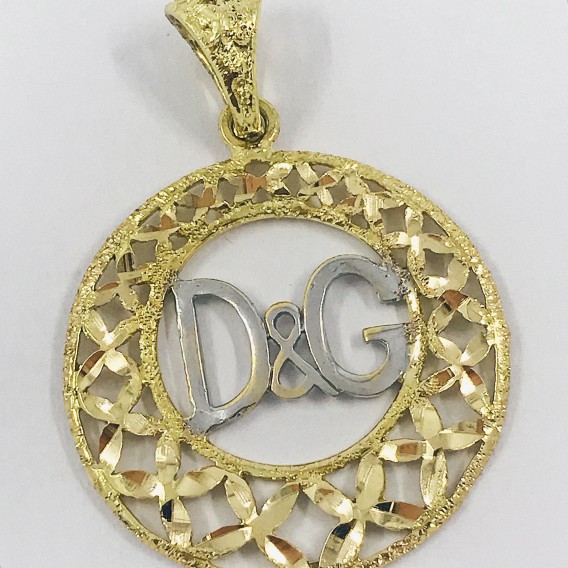 Colgante en oro amarillo y blanco de D&G