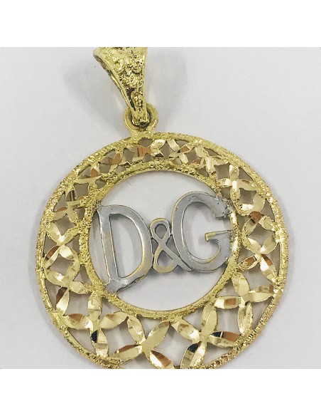 Colgante en oro amarillo y blanco de D&G