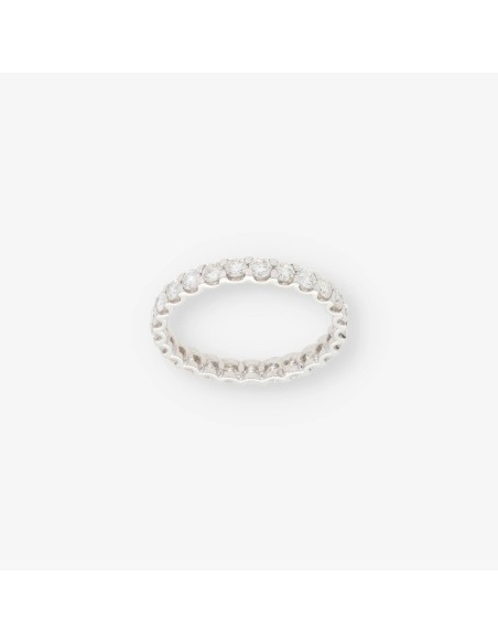 Anillo en oro blanco 18kt con brillantes