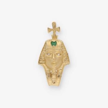 Colgante FaraÃ³n en oro 18kt con esmeralda