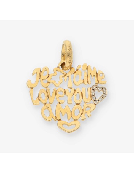 Colgante corazÃ³n Tous en oro 18kt.