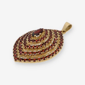 Colgante oro y granates 2