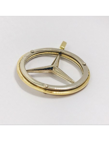Colgante oro bicolor con el sÃ­mbolo de Mercedes-Benz