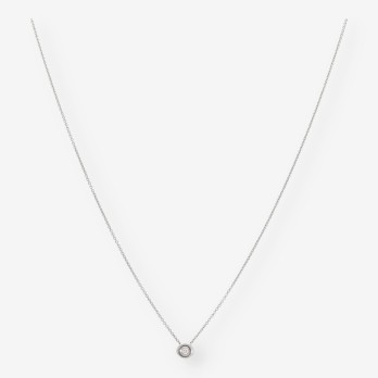 Collar en oro blanco 18kt con brillante