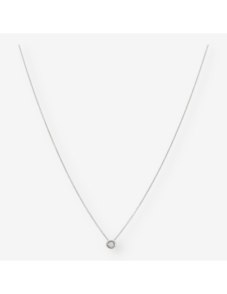Collar en oro blanco 18kt con brillante