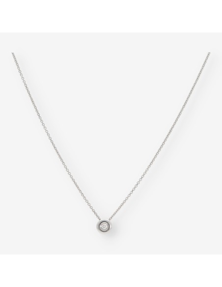 Collar en oro blanco 18kt con brillante