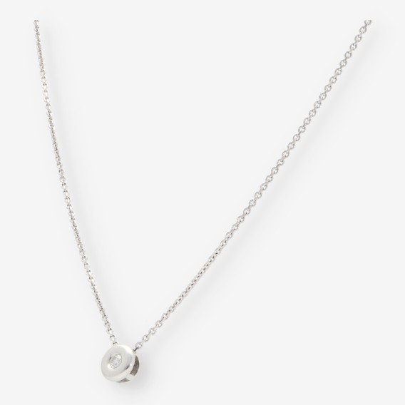 Collar en oro blanco 18kt con brillante