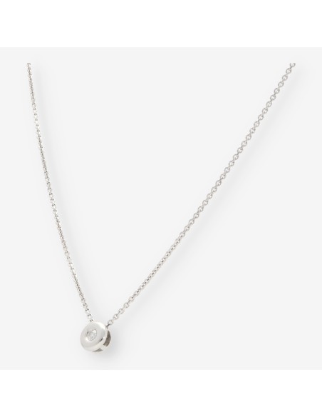 Collar en oro blanco 18kt con brillante
