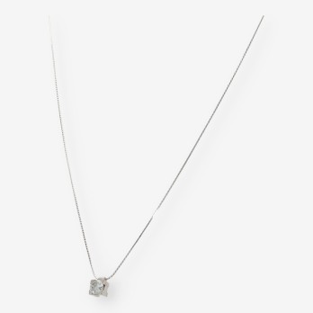 Collar en oro blanco 18kt con brillante 2