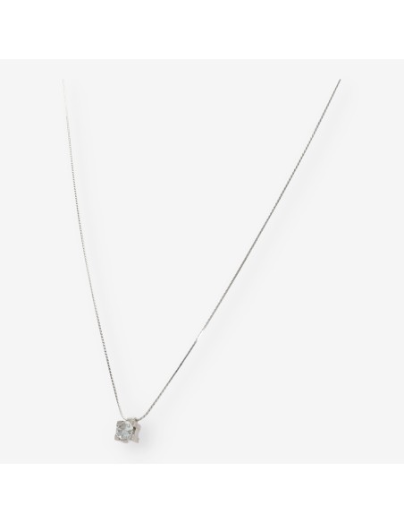 Collar en oro blanco 18kt con brillante