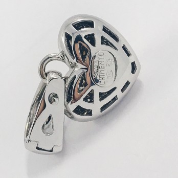 Colgante Chimento corazÃ³n en oro blanco con brillantes. 2