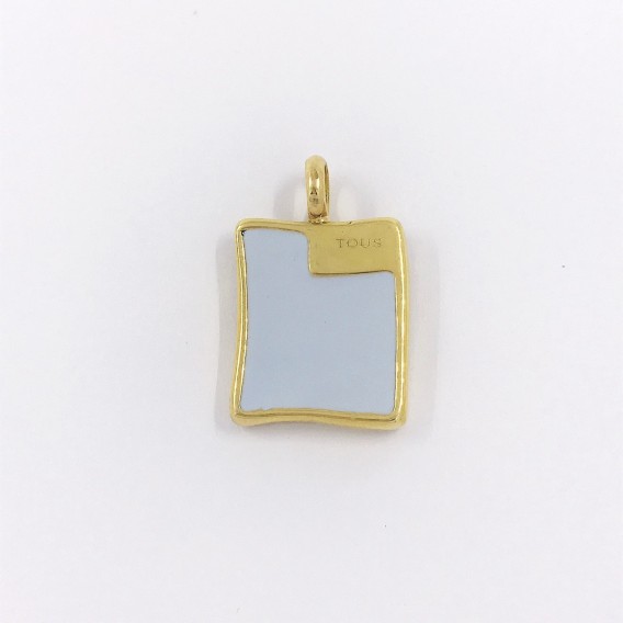 Colgante TOUS con esmalte y niÃ±o en oro 18kt