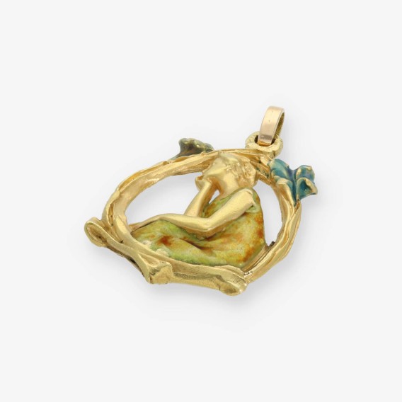 Colgante Masriera y Carrera en oro 18kt