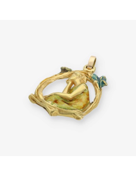 Colgante Masriera y Carrera en oro 18kt