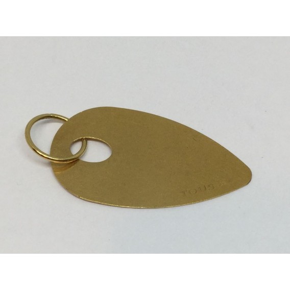 Colgante placa Tous en oro