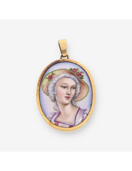 Colgante oro y esmalte M.ISABEL 84