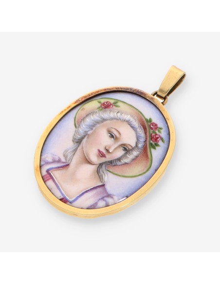 Colgante oro y esmalte M.ISABEL 84