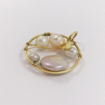 Colgante Tous en oro 18kt con perlas 2
