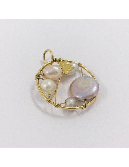 Colgante Tous en oro 18kt con perlas