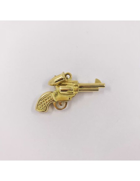 Colgante revÃ³lver en oro 18kt