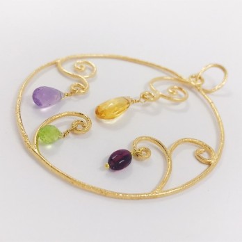 Colgante Tous en oro 18kt con piedras 2