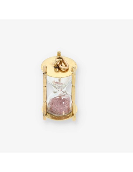 Colgante reloj de arena en oro 18kt