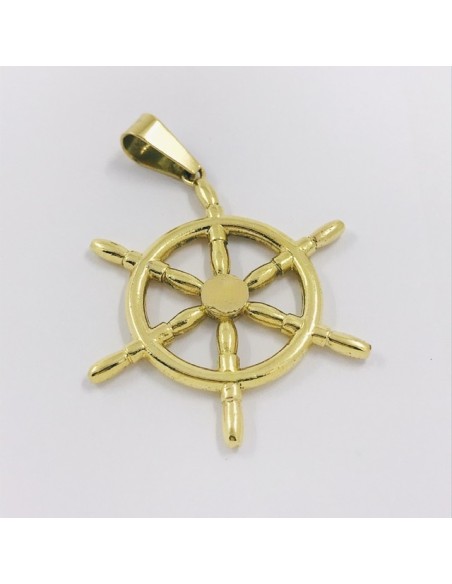 Colgante TimÃ³n marinero en oro 18kt