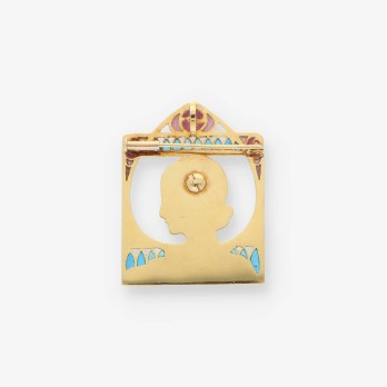 Colgante modernista en oro 18kt 2