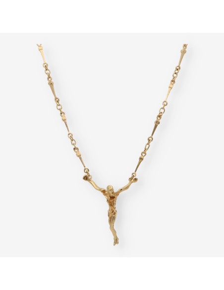 Collar con el Cristo en oro 18kt