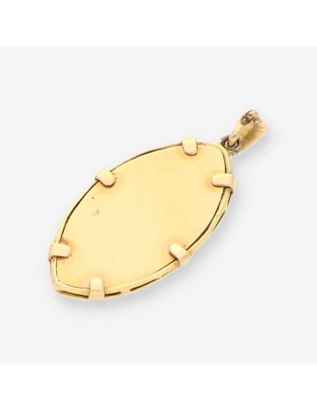 Colgante virgen oro y diamantes