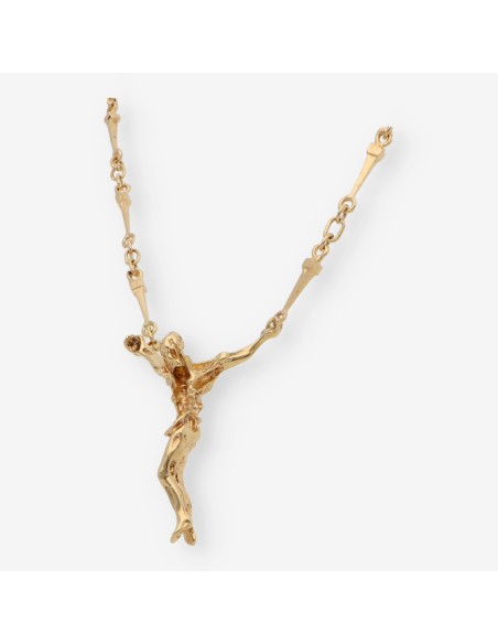Collar con el Cristo en oro 18kt