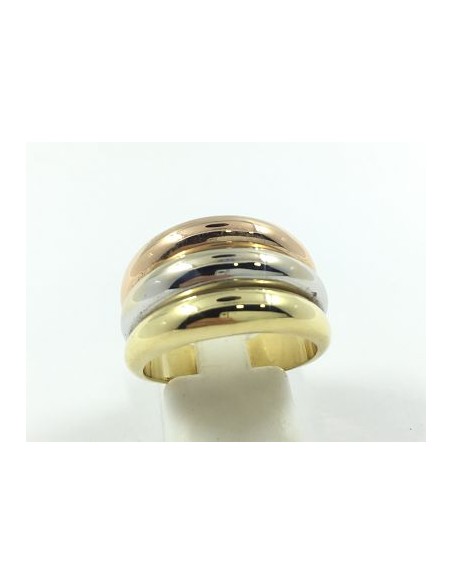 Anillo de oro tricolor