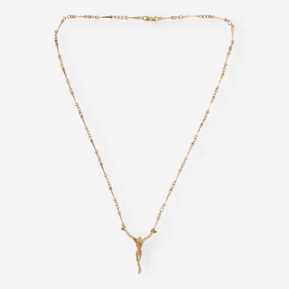Collar con el Cristo en oro 18kt