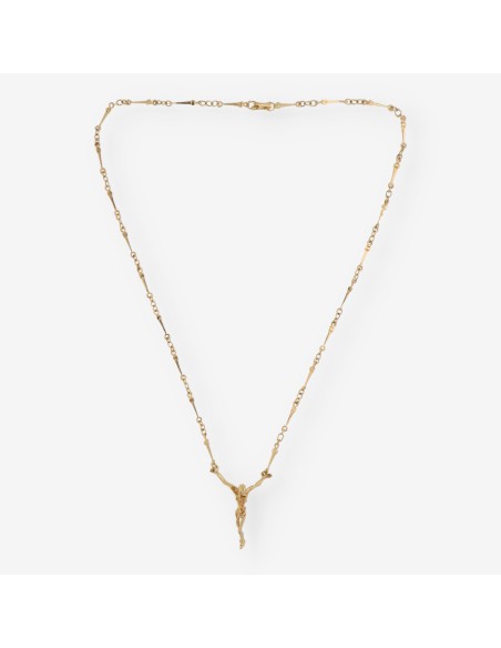 Collar con el Cristo en oro 18kt